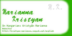 marianna kristyan business card